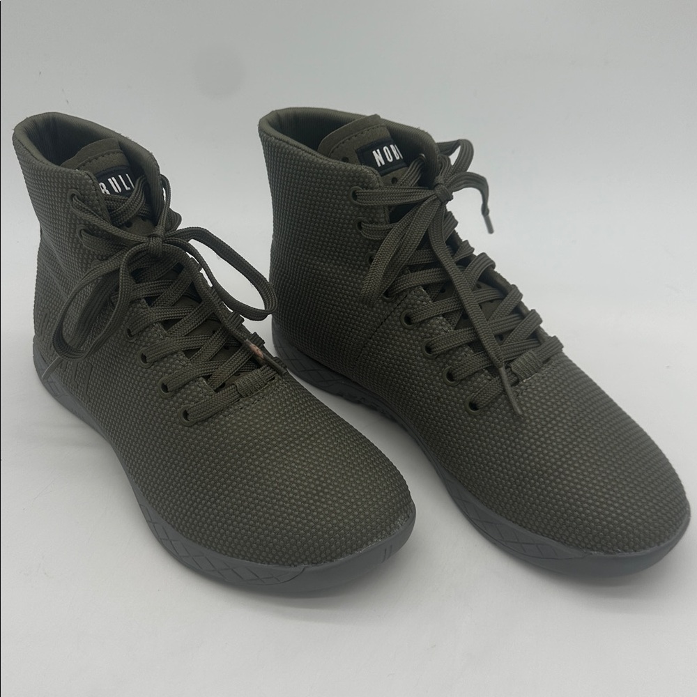 NOBULL Outwork Superfabric Trainer High Top Womens Size 7.5 Gym Shoe Olive Green - Picture 6 of 15